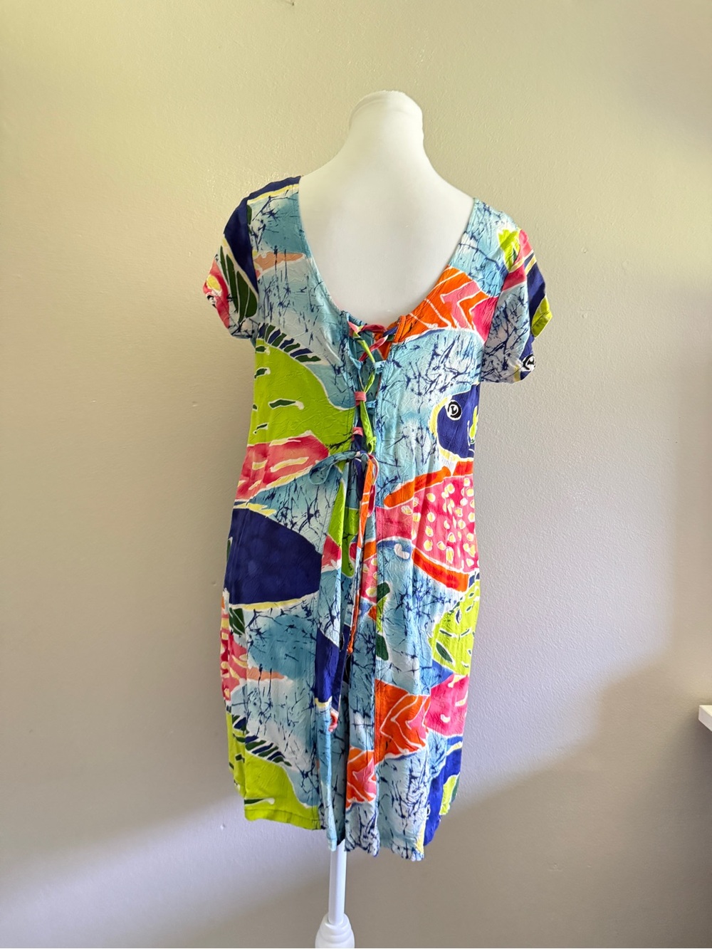 Jams World Vintage Tropical Fish Print dress size Large - Picture 4 of 11